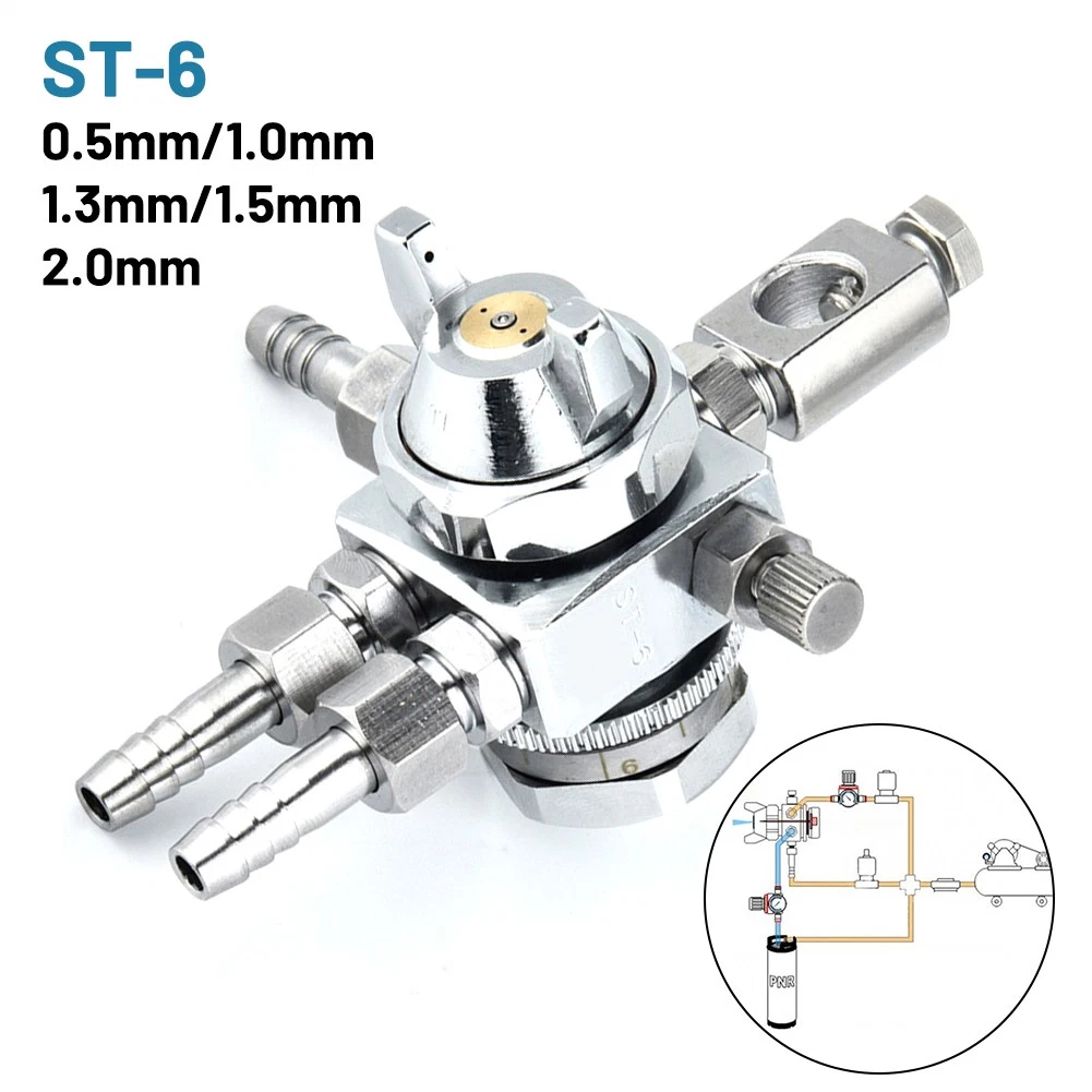 St-6 Wave Soldering Nozzle Mini Automatic Spray Gun Nozzle Casting Painting Nozzle Air Atomization Nozzle Spray Gun 0.5/1.0/1.3/2.0mm